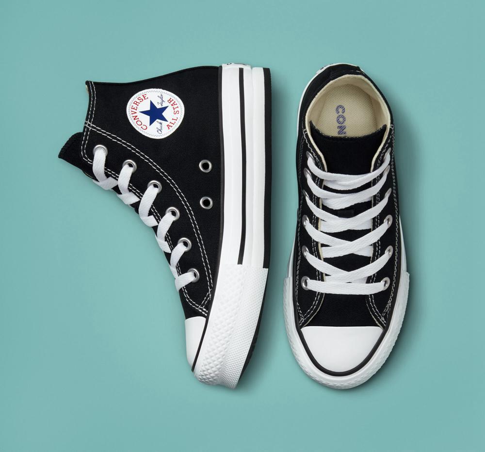 converse negras altas niño